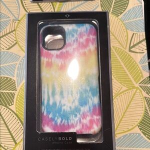 Blue and Pink Artistic iPhone Case with Glossy Finish